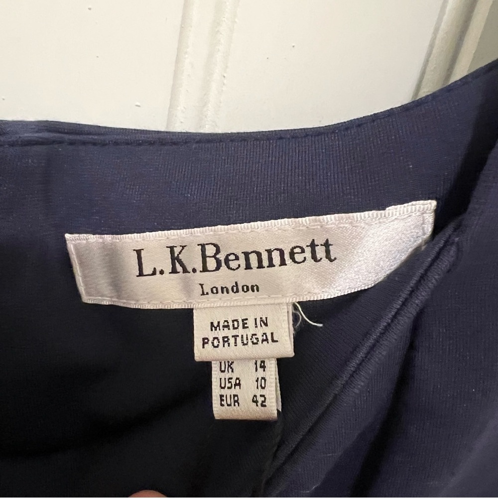 LK Bennet  10 Elegant Navy Blue Dress NWT - Picture 4 of 6